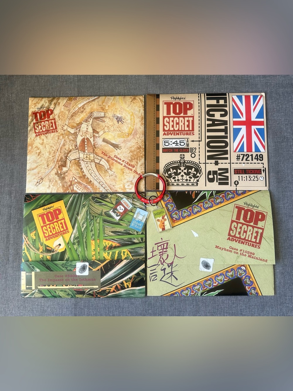 Highlights Top Secret Adventures 4 Kits China, Costa Rica, Australia, Great Brit